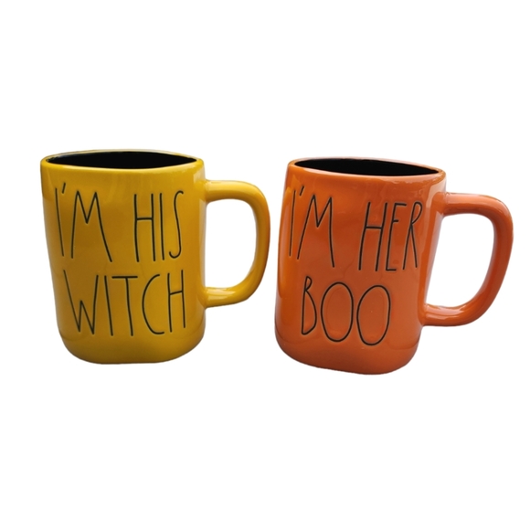 RAE DUNN | Set of 2 Halloween Couples Mugs - Picture 1 of 6